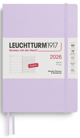Weekly Planner & Notebook 2026 Medium (A5) Lilac
