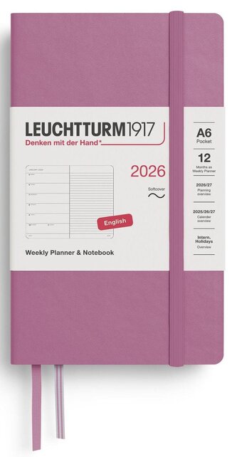 Weekly Planner & Notebook 2026 Pocket (A6) Dusty Rose