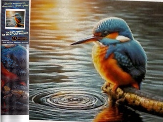 Diamantové malování 30x40cm ledňáček