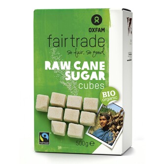 Oxfam Fair Trade Bio kostkový surový třtinový cukr z Paraguaye, 500 g