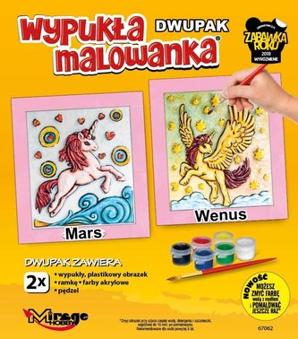 Wypukła malowanka Jednorożce - Mars + Wenus