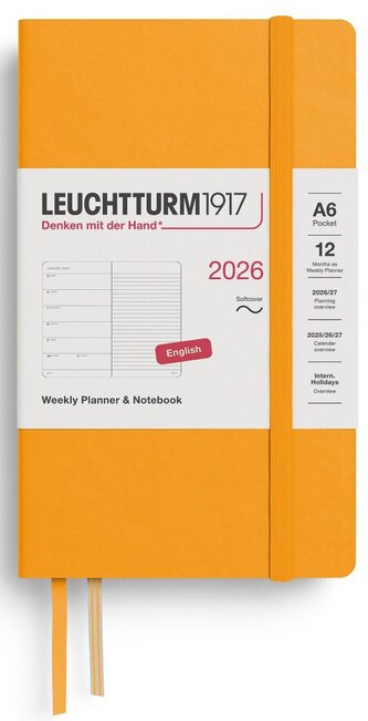 Weekly Planner & Notebook 2026 Pocket (A6) Rising Sun