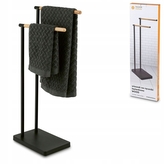 stojan 37x20,5x79,5cm, TICHÝ SLUHA černý, dřevo/kov