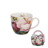 Kubek 460 ml w "koszyczku" MAGNOLIE (sprzedaż w zestawach po 4 szt.)