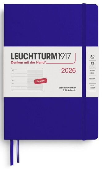Weekly Planner & Notebook 2026 Medium (A5) Ink
