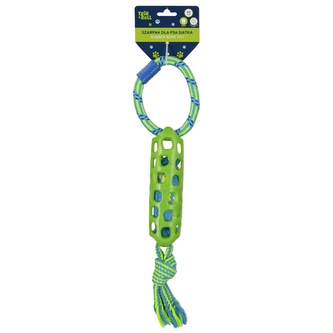 Zabawka dla psa Szarpak 40 cm z z gumową siatką zielony TRIK&ROLL 560707