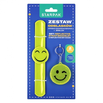 Zestaw odblaskowy opaska zamozaciskowa plus brelok STARPAK 533945 Zestaw odblaskowy opaska zamozaciskowa plus brelok STARPAK 533945