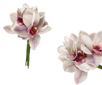 Svazek fialových orchidejí 6ks, 36 cm