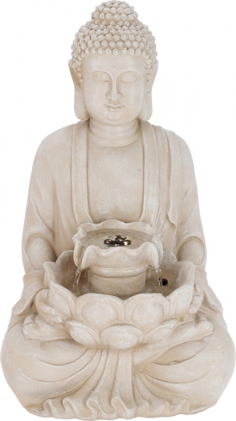 LED fontánka Buddha 47,5 cm béžová
