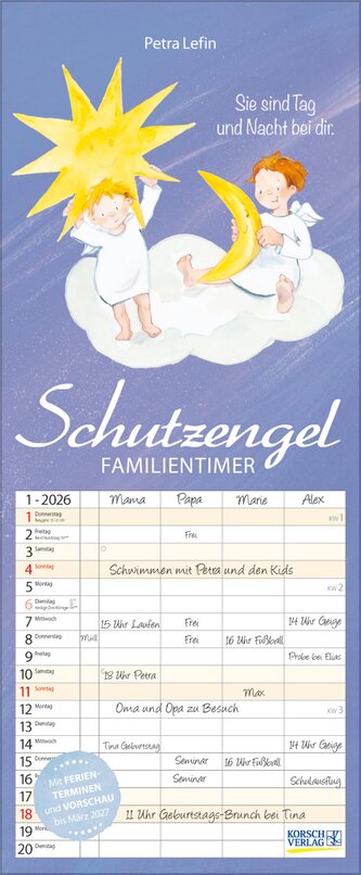 Familientimer Schutzengel 2026