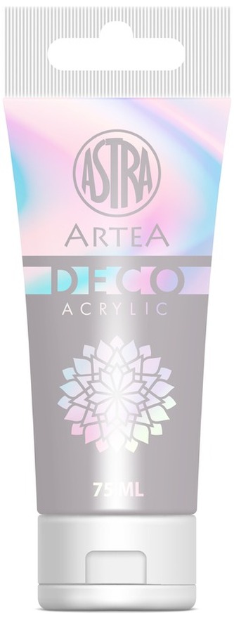 Farba akrylowa Deco Artea 75 ml tuba metaliczny srebrny, Astra