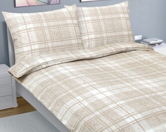 Povlečení krep na dvoudeku - Béžová,Bílá - 1ks 200x220, 2ks 70x90 cm (200 cm šířka x 220 cm délka prodloužená) Povlečení krep na dvoudeku - Béžová,Bílá - 1ks 200x220, 2ks 70x90 cm (200 cm šířka x 220 cm délka prodloužená)