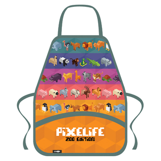 Umělecká zástěra JUNIOR S8 - Pixelife Zoo Edition
