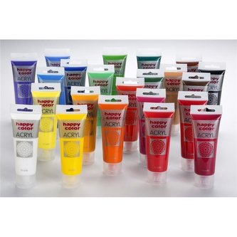 Farba akrylowa 75ml biel tytanowa HAPPY COLOR