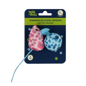 Zabawka dla kota Myszka pluszowa i Piłka pluszowa TRIK&ROLL 560728