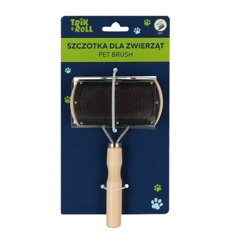Szczotka dla zwierząt 2stronna naturalna TRIK&ROLL 560690
