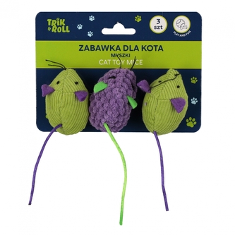 Zabawka dla kota Myszki 3szt TRIK&ROLL 560727