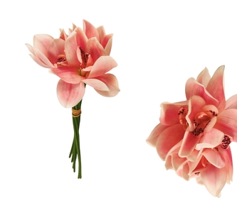 Svazek růžových orchidejí 6ks, 36 cm