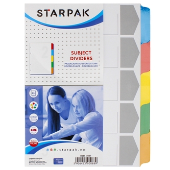 Przekładki A5 kartonowe 5 kolorów STARPAK 131561