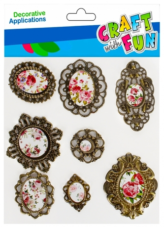Ozdoba dekoracyjna metalowe Ramki 8szt. CRAFT WITH FUN 501468