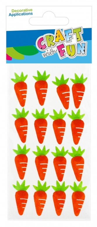 Ozdoba dekoracyjna filcowa samoprzylepna Marchewki 16szt. CRAFT WITH FUN 531708