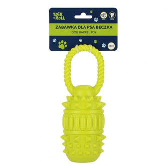Zabawka dla psa Beczka 20 cm z uchwytem zielona TRICK&ROLL 560863