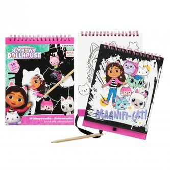 Zestaw kreatywny wydrapywanka z kolorowanką Gabbys Dollhouse STARPAK 552510