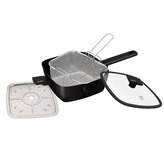 BERLINGERHAUS Pánev čtvercová s napařovačem a košíkem 24x24x9 cm s titanovým povrchem Monaco Collection BH-8279