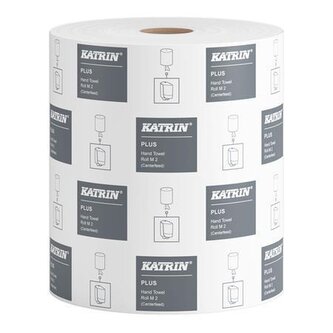 Papírové utěrky "Plus M/100", sněhově bílá, role, 2-vrstvé, 6 ks/balení, KATRIN 95517 Papírové utěrky "Plus M/100", sněhově bílá, role, 2-vrstvé, 6 ks/balení, KATRIN 95517