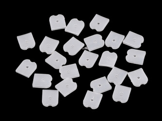 Silikonové koncovky na ploché, kovové a plastové kostice šíře 6; 8; 12 mm - 50 ks - 5 (12 mm) transparent