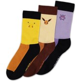 Ponožky Pokémon - Pikachu, Eevee, Gengar 39/42 (3 páry)
