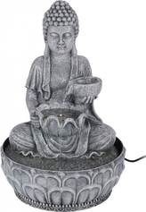 LED fontánka Buddha 29 cm šedá