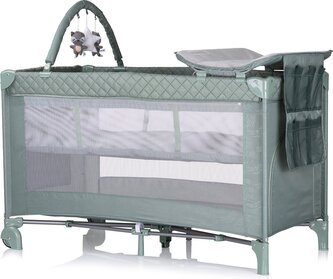 CHIPOLINO Cestovní postýlka s přebalovací podložkou Luna Basil