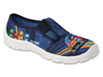 975X195 975Y195 chlapecké bačkorky Befado modré, auto 975XY195_33