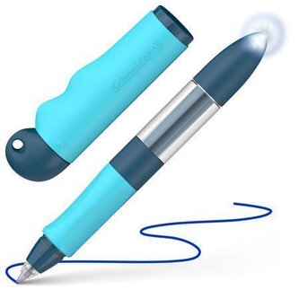 Bombičkový roller "Base Senso", modro - tyrkysová, M, s výstražným světýlkem, SCHNEIDER 188733