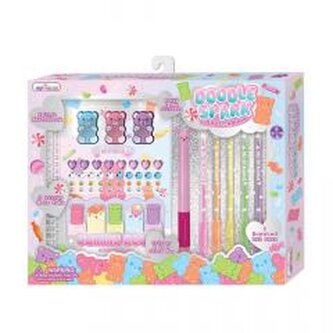 Notatnik na spirali z długopisem Misie żelki