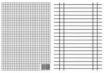 Liniuszek A4 kratka/linia (10szt)