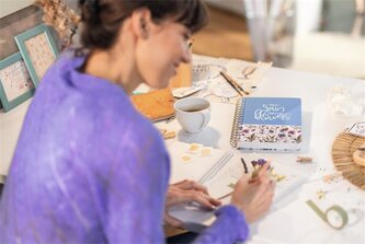 Spirálový sešit "Jolie", Ginko Harmony, 162 x 215 mm, tečkovaný, 60 listů, tvrdé desky, SIGEL JN626