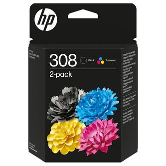 HP 6L6S6UE 2-pack black color ink No.308