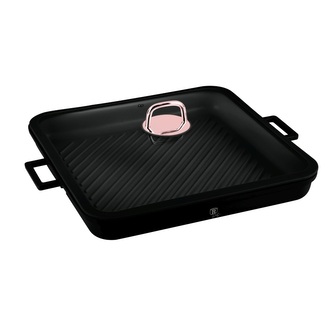 BERLINGERHAUS Pánev grilovací s titanovým povrchem a poklicí 34 cm Black Rose Collection BH-7789 BERLINGERHAUS Pánev grilovací s titanovým povrchem a poklicí 34 cm Black Rose Collection BH-7789
