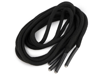 Oděvní šňůra s koncovkami do kapucí délka 120; 140 cm - 10 ks - 4 (120cm) černá