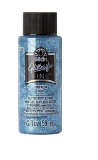 FolkArt Glitterific Fine - Třpytivá akrylová barva 59 ml Metallic color: Aqua