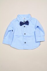 košile s motýlkem, Sobe, 15KENGMK275, modrá - 68