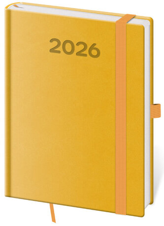 Denní diář B6 Print Pop žlutý