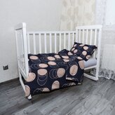 Dětské povlečení do postýlky Kruhy a puntíky: 130x90 / 40x60