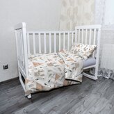 Dětské povlečení do postýlky Zajíci u stanu: 100x135 / 40x60