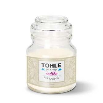 Svíčka Tohle jsou ti nejlepší rodiče na světě: 120 g