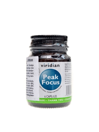 Viridian - Peak Focus 6 kapslí Organic