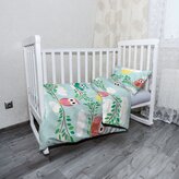 Dětské povlečení do postýlky Sovičky: 120x90 / 40x60