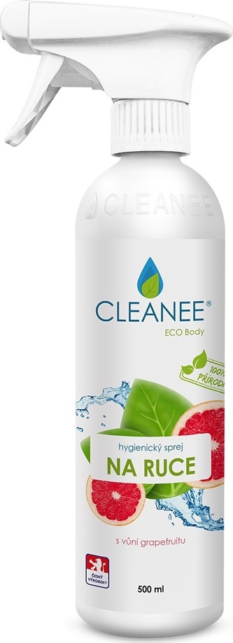 CLEANEE EKO hygienický sprej na ruce s vůní grepu, 500 ml